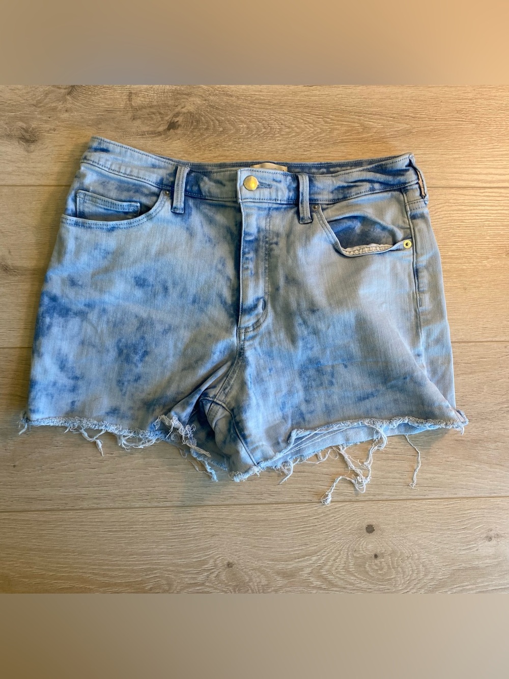 Universal Thread Blue Tie-Dye Denim Cutoff Shorts